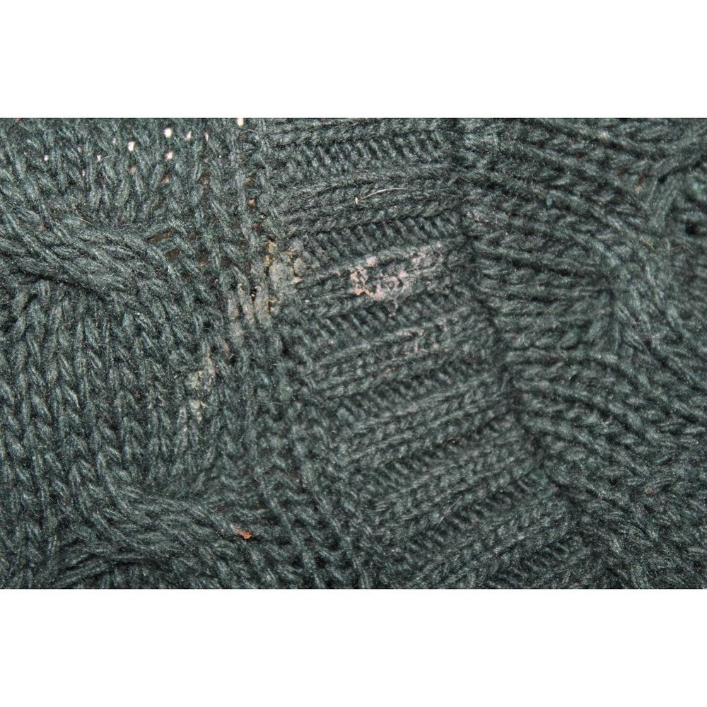 Women's J. Crew Honeycomb Cable Sweater Pine Green Wool Knit Sweater Size XXS - Picture 5 of 6